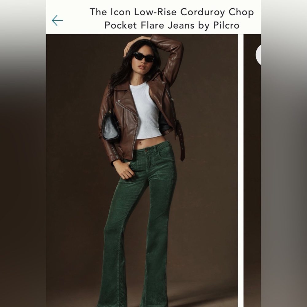 Pilcro The Icon Low-Rise Corduroy Flare Jeans Size 32,EUC,Worn once.